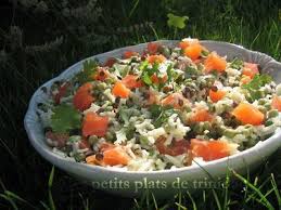 Salade De Riz Lentilles Petits Pois Et Saumon Au Lait De Coco Recette Ptitchef Recette Salade De Riz Recette Salade De Riz Recette De Plat