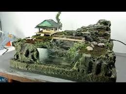 Waterfall Dari Styrofoam Bekas Kotak Ikan Youtube Di 2020 Kolam Ikan Lanskap Bonsai