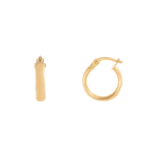 Designer triple hoop earrings 14k yellow gold 1 1/2 inch. Wide Hollow Hoop Earring 14k Adina S Jewels