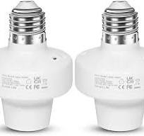 AICase Smart WiFi E27/E26 Light Socket, [2 Pack] Intelligent WLAN Home  Remote Control Light Lamp Bulb Holder Compatible with Alexa and Google ...