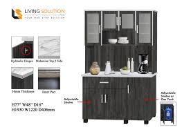 Also they are low pressured press. Tania 3 Door Melamine Top Kitchen Cabinet With Top Living Solution Pte Ltd