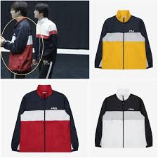 Authentic Jungkook Fila Heritage 3 Stage Blocking Jacket Windbreaker Bts Entertainment K Wave On Carousell The fleece jacket jimin styled over the hoodie, 팝콘 보아 플리스 자켓, comes in 4 colours, priced at ₩99,000 each. authentic jungkook fila heritage 3 stage blocking jacket windbreaker bts