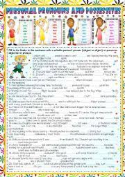 Don't forget to bookmark this page. English Exercises Subject Pronouns And Possessive Adjectives