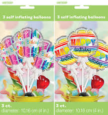Home Garden 4 Self Inflating Happy Birthday Balloons