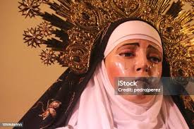 Virgin Mary In An Lima Church Virgen De Dolores Stock Photo