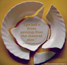 To me personally, any superstition involving broken mirrors, cups, or plates appears rather paranoid. In Others Words Waste Not Beth K Vogt