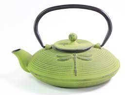 Japanese Antique 24 Fl Oz Green Dragonfly Cast Iron Teapot Tetsubin With Infuser Want Additional Info Click On Green Tea Kettle Tea Pots Cast Iron Tea Pot