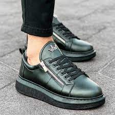 Baskets noir puma pour femme avec plateforme très tendance. Plateforme Sneakers Designer Zip Basket Noir