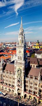 Beautiful Aerial View Of Munchen Germany Marienplatz New Town Hall And Frauenkirche Travel Around The World Famous Landmarks Famous Places