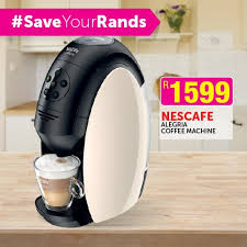 Nescafé® alegria® offers a variety of quality beverages in a convenient, efficient and cost effective way. Game Stores Sa On Twitter Ditch The Treat Coffee Buy A Coffee Machine Make Your Perfect Cup Save Https T Co C0dbpxjtkb Saveyourrands Https T Co Qbhbvypula