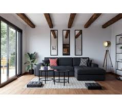 Les canapés bobochic ® design parisien et confort français canapés haut de gamme livraison éco offerte tarif web exclusif. Canape D Angle Convertible Meridienne Droite Alicia Tissu Alfa Noir Canape But
