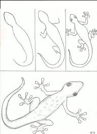 Art Class Ideas Gecko Tutorial Easy Drawings Art Lessons Kids Art Projects