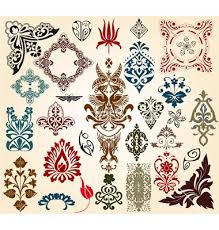 Abstract circular pattern of arabesques. Retro Floral Design Elements Vector Art Download Curve Vectors 672169 Free Vector Art Vector Free Vector Art