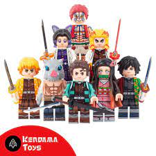 Set of 8 LEGO Compatible Demon Slayer Minifigures Kamado - Etsy