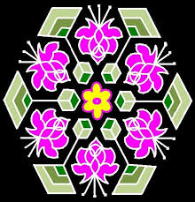 21 11 Interlaced Dots Idukku Pulli Kolam Start With 21 Dots In The Center And Stop At 11 By Putti Beautiful Mehndi Design Rangoli Designs Simple Rangoli