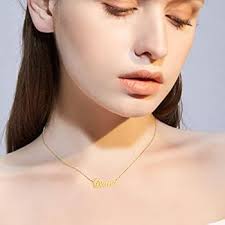 SKQIR Custom Silver Name Necklace Personalized for Women Name Necklaces  Chains Pendants Customized Name Necklace Personalized Crown Gift for Teen  ...