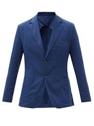 Dutch menswear women in suits appearance mostly post/reblog photos of menswear! Frescobol Carioca Patch Pocket Cotton Blend Poplin Suit Jacket Mens Navy Editorialist