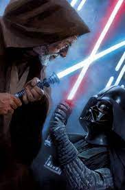 Incredible Obi Wan Kenobi Vs Darth Vader Art Star Wars Film Di Fantascienza Guerre Stellari