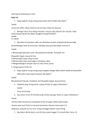 Surah yang telah dibukukan b. Soal Sejarah Kebudayaan Islam Kelas Vii 1 Siapa Sajakah Orang Orang Yang Masuk Islam Melalui Abu Bakar