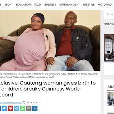 This was contained in a statement. South Africa Woman Gives Birth To 10 Babies What Is The World Record Deseret News