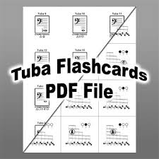 tuba fingering chart and flashcards stepwise publications