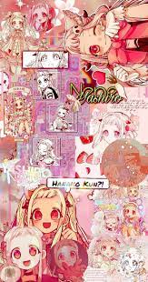 Cute Pink Anime Characters Wallpaper