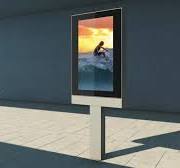 Outdoor Pole LCD Advertising Screen Board Free Standing ...