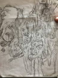 A drawing by a patient in mental hospital suffering from paranoid schizophrenia. Drawings Paranoid Quote Vtwctr