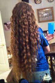 Two French Braids After Washing And Let Dry Overnight Take Down In The Morning Waves D Long Hair Styles Curly Hair Styles Two French Braids