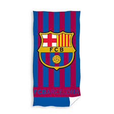 Decora una fotografía con los colores de tu equipo de fútbol, aparece celebrando un gol o fotomontajes para seguidores del f. Toalla Playa Rayas Con Escudo Barcelona Fc Donurmy