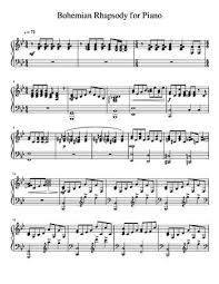 Für die schriftliche und die mündliche prüfungsleistung eine note. Bohemian Rhapsody For Piano Free Sheet Music By Queen Pianoshelf