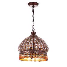Shop Safavieh Lighting Jeweled 3 Light Bronze Beaded Adjustable Pendant Lamp 13 5 X13 5 X18 25 90 25 Overstock 12738511