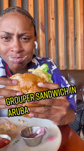 Yall that grouper sandwich was good! #yummyfood #yummy #arubafood #foodie  #eatwithmetoday #traveltoeat #seafood #pescaterian #seafoodlover Aruba went  off with this one #anchorfish #sharemyfood ...