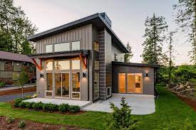 Plan 280024jwd Splendid Contemporary House Plan With Detached Garage In 2021 Contemporary House Exterior Contemporary House Plans Modern Lake House