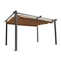 Versatile 13x10 Ft Polyester Pergola with Retractable Canopy ...