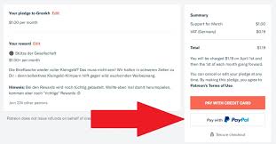 Das ist leider nicht möglich, wurde mir mitgeteilt. Bei Patreon Per Paypal Zahlen So Geht S Chip