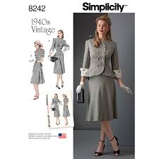 See more of 1940's vintage photography on facebook. Simplicity Pattern 8242 Vintage 1940s Miss And Plus Size Two Piece Dress