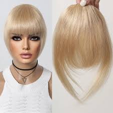 Clip-In Human Hair Bangs with Temples