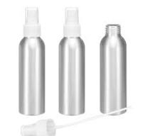 3pcs 120ml/4oz Aluminum Fine Mist Spray Bottles with White Nozzle Cap
