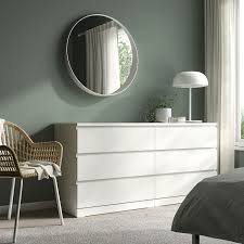 Malm White Chest Of 6 Drawers 160x78 Cm Ikea Ikea Living Room Malm Living Room Chest