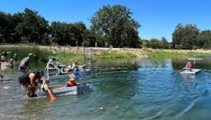 Rock Snake winds its way around lake and captivates community