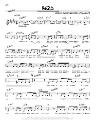Hero by Mariah Carey Sheet Music for Real Book – Melody, Lyrics & Chords at  Sheet Music Direct