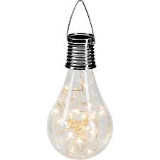 Genauso praktisch ist sie aber auch bei uns für den garten, fürs camping, die alphütte, oder. Led Solar Pendelleuchte Gluhbirne Mit Integrierter Lichterkette Kaufen Bei Obi