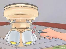 Remove the canopy by unfastening the external screws with a screwdriver. How To Install A Ceiling Fan With Pictures Wikihow