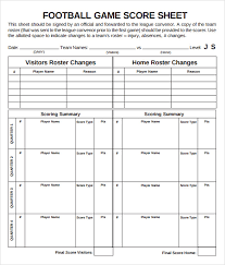 football score sheet format - April.onthemarch.co