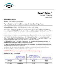 Maybe you would like to learn more about one of these? Guidelines For Dana Drive Axles With Wide Base Single Tires Spicer
