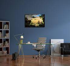 Banksy Alien Ufo Invasion Canvas Wall Art