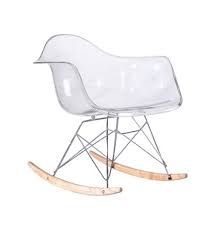 Allure chic et design iconique.cette chaise transparente donne une ambiance résolument moderne dans votre intérieur. Chaise A Bacule Rar Transparente Style Eames Secret Design