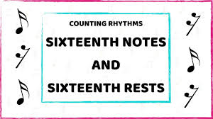 Counting Rhythms Sixteenth Notes And Rests Youtube