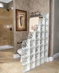 This Step Down Partition Wall Offers Privacy Without Closing You In With The Ends And Double End Bullnose Glass Block Shower Wall Glass Blocks Bathroom Design